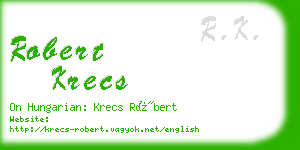 robert krecs business card